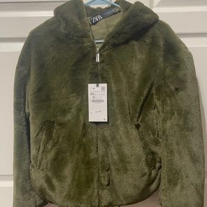 ZARA FAUX FUR OVERSIZED JACKET